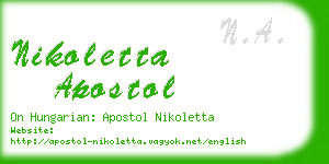 nikoletta apostol business card